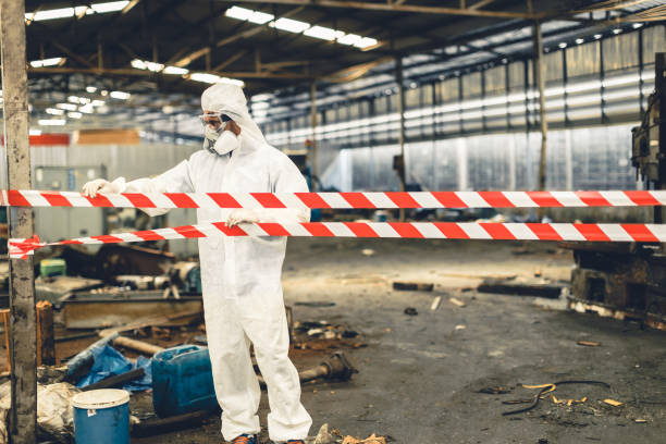 Professional Biohazard Cleanup technician working in Smith, NV